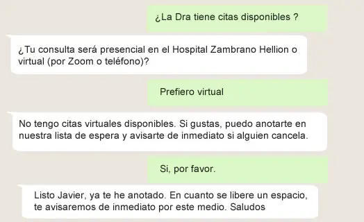 Lista de espera proactiva