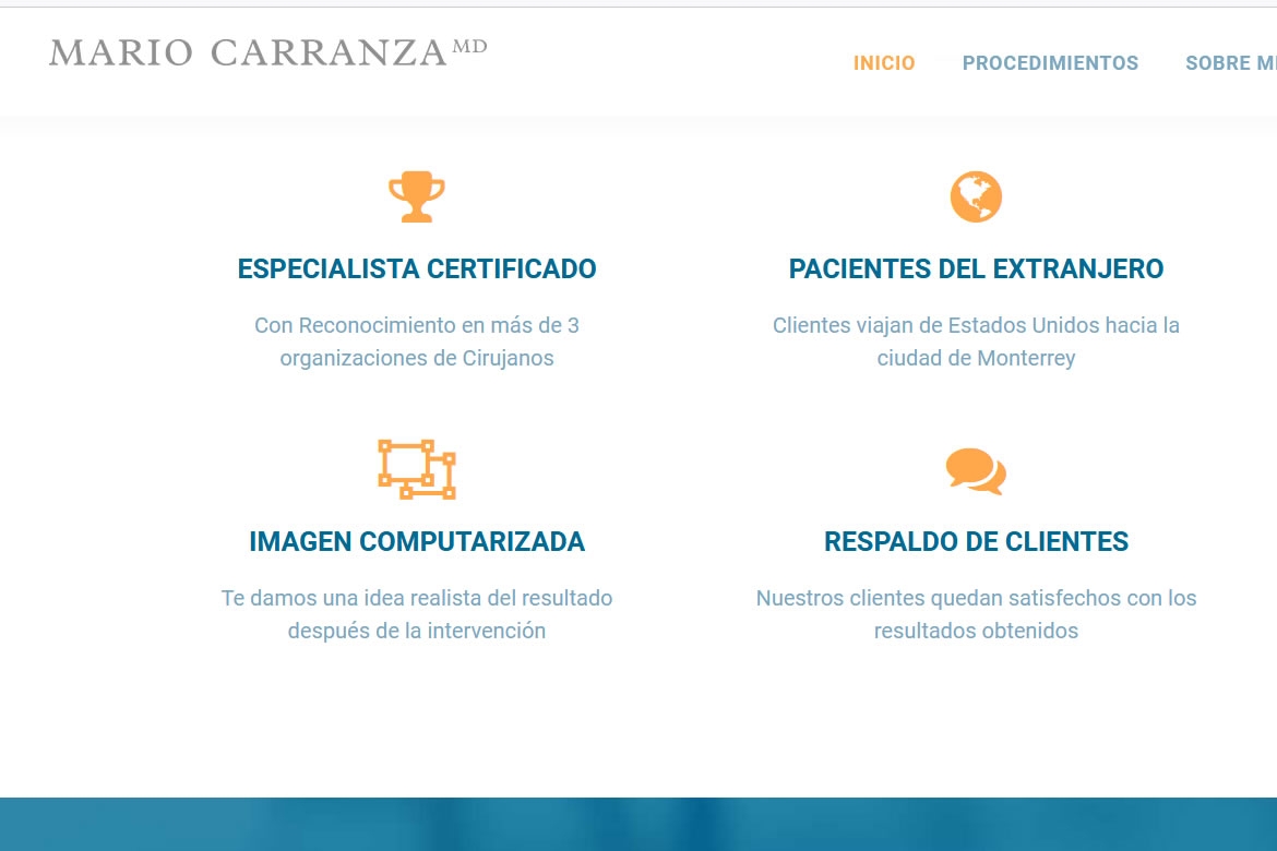 Diseño y desarrollo de sitio web médico: Caso de éxito Dr. Mario Carranza